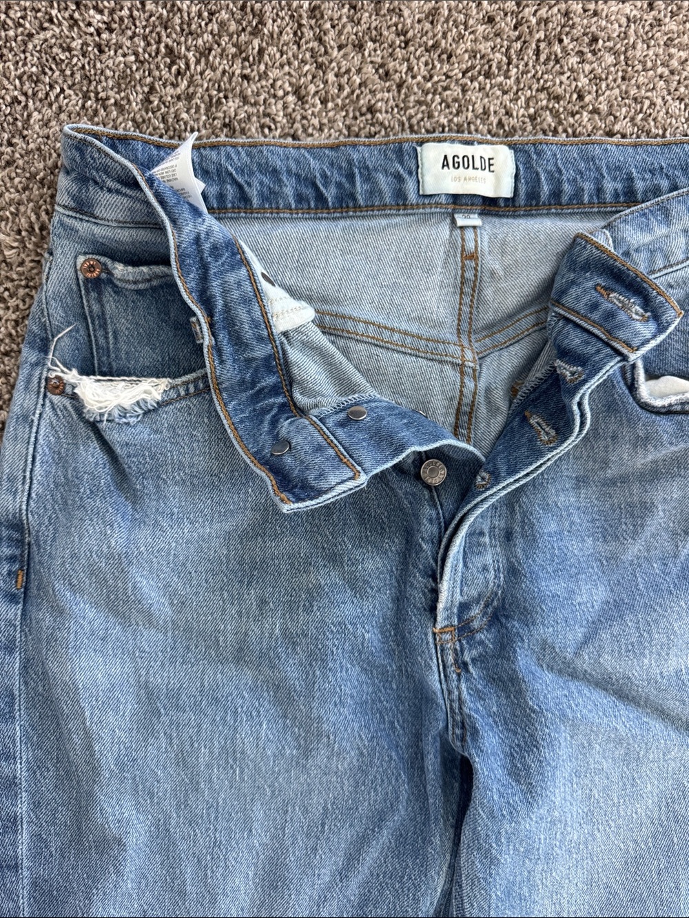 Agolde Riley Long denim - Picture 2 of 3